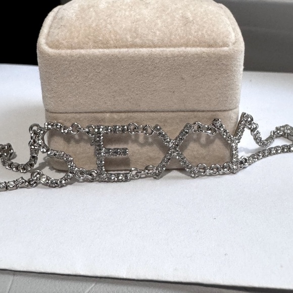 ✨ Silver Crystal “SEXY” Statement Bracelet – Sparkly, Sassy & Ready to Shine! ✨ - Picture 8 of 16